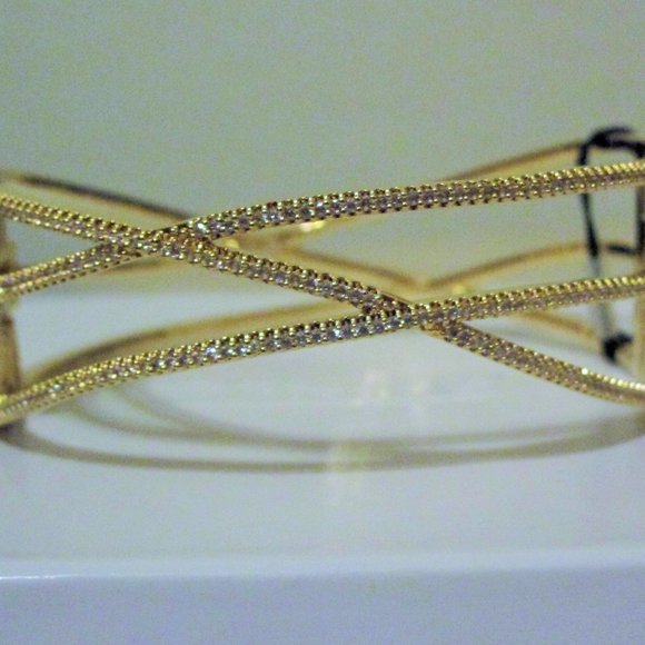 NWT $175 NADRI BRACELET 18k Gold Plated Pave Crystal Cubic Zirconia - Picture 9 of 9